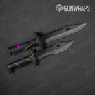 Knife Shattered Laser Elite Black Heat Gun Skin Vinyl Wrap