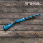 Shotgun Hex Electric Blue Gun Skin Vinyl Wrap