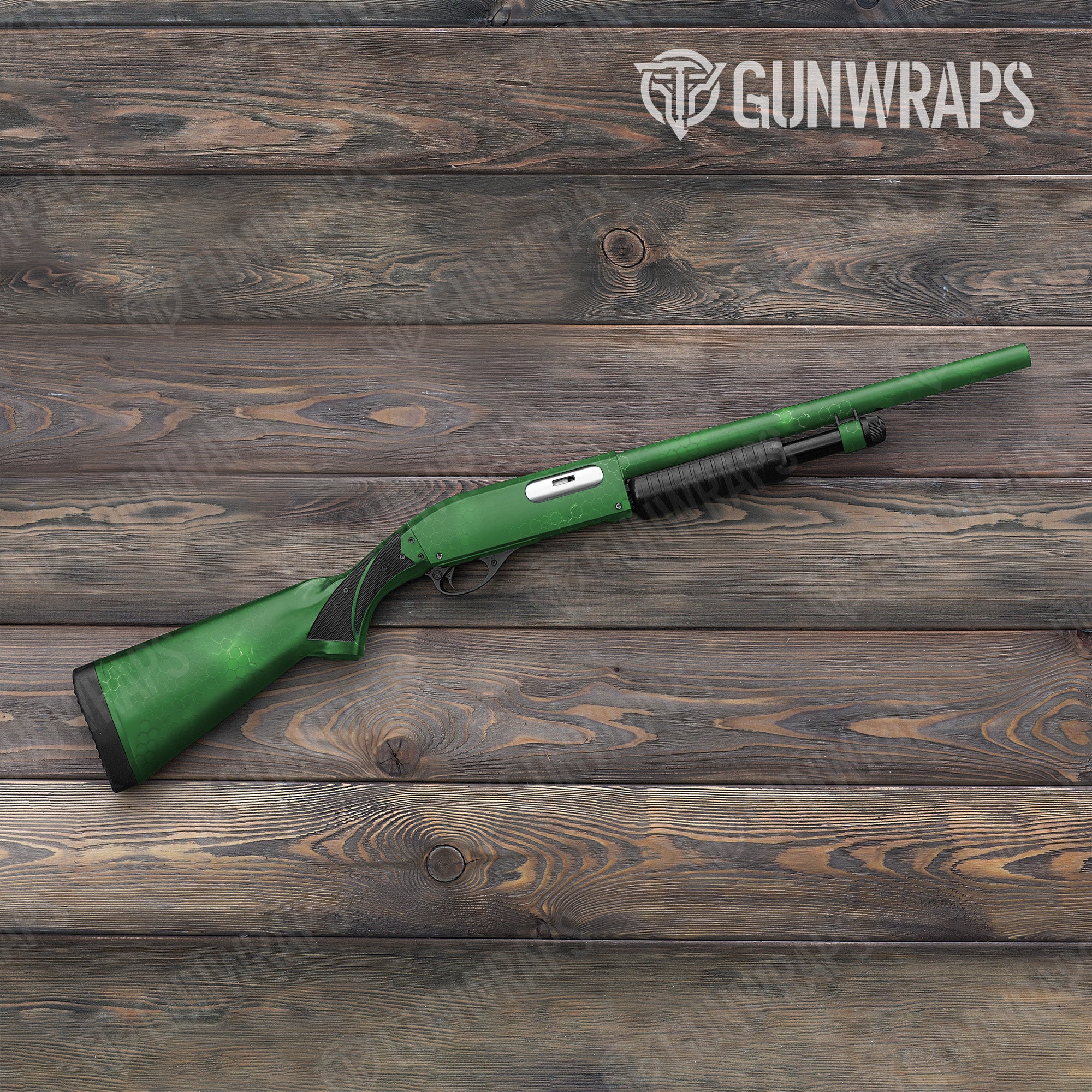 Shotgun Hex Electric Green Gun Skin Vinyl Wrap