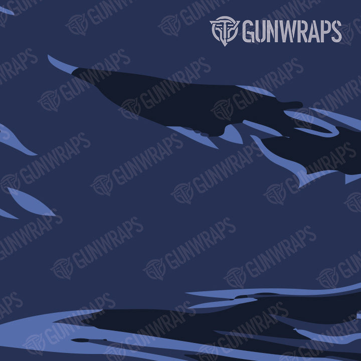 AR 15 Shredded Blue Midnight Camo Gun Skin Pattern