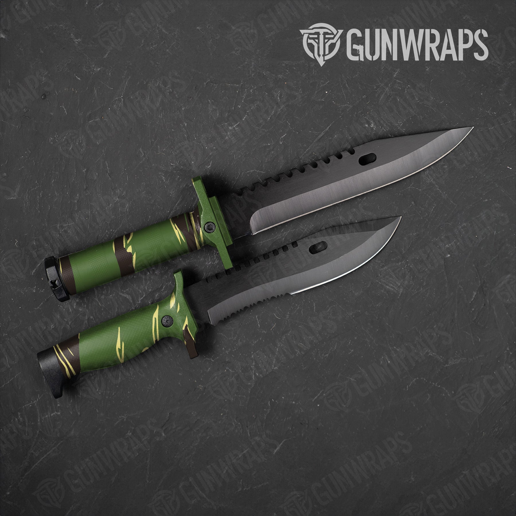 Shredded Jungle Camo Knife Gear Skin Vinyl Wrap