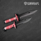 Shredded Pink Camo Knife Gear Skin Vinyl Wrap