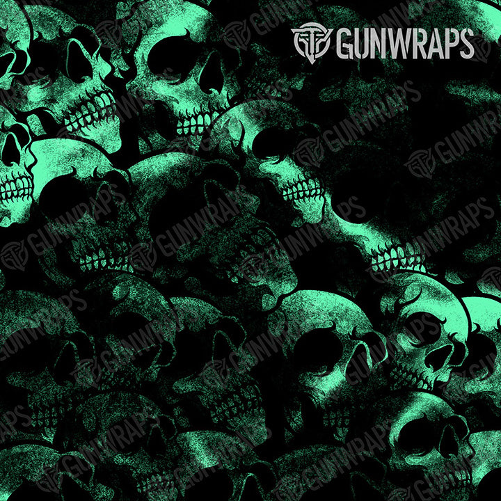 Tactical Skull Aquamarine Gun Skin Pattern