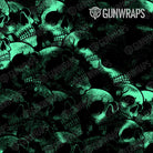 Knife Skull Aquamarine Gun Skin Pattern