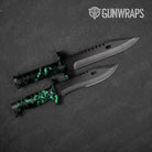 Knife Skull Aquamarine Gun Skin Pattern