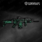 Tactical Skull Aquamarine Gun Skin Pattern