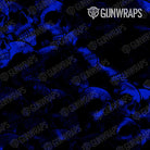 AK 47 Skull Blue Gun Skin Pattern