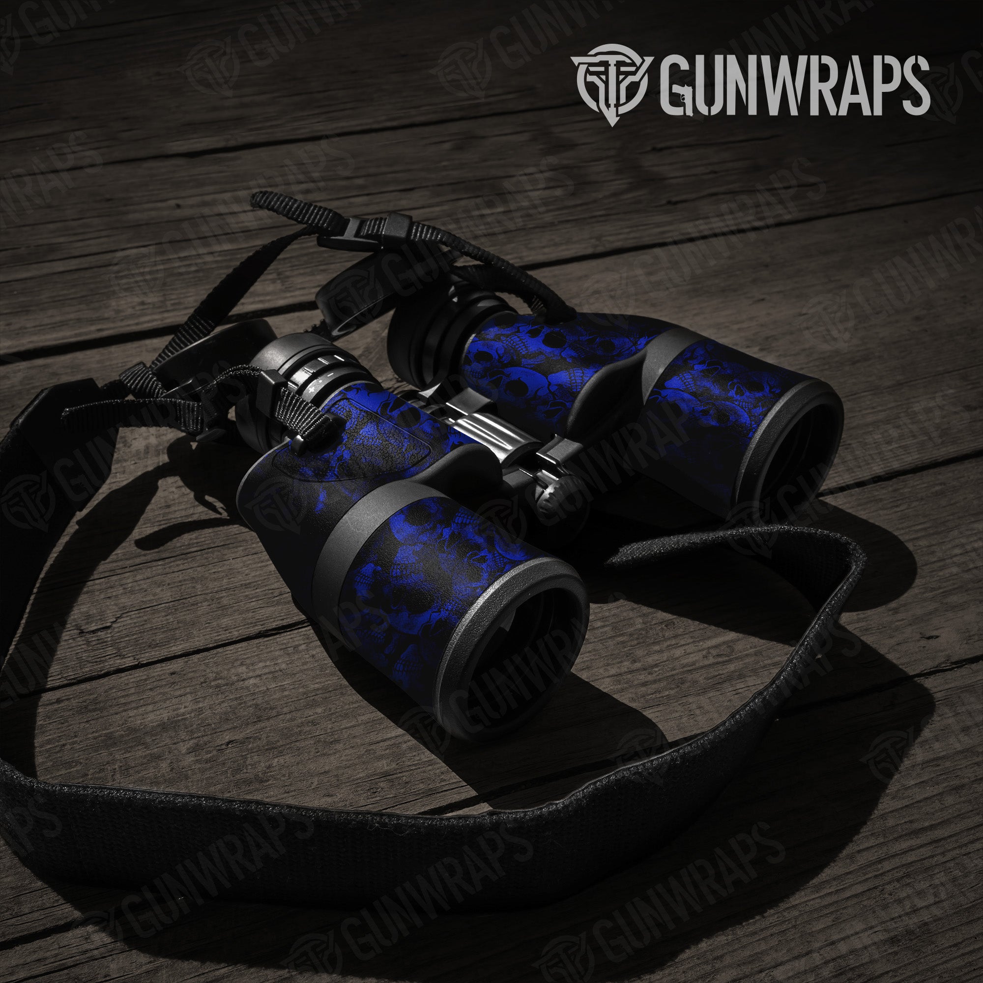 Binocular Skull Blue Gun Skin Pattern