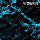 Knife Skull Cyan Gun Skin Pattern