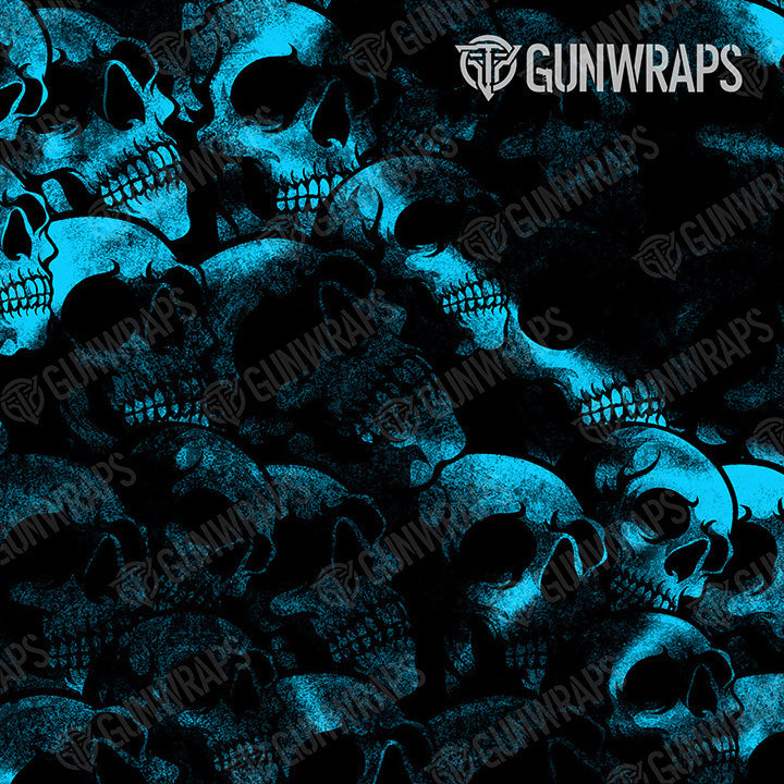 Knife Skull Cyan Gun Skin Pattern