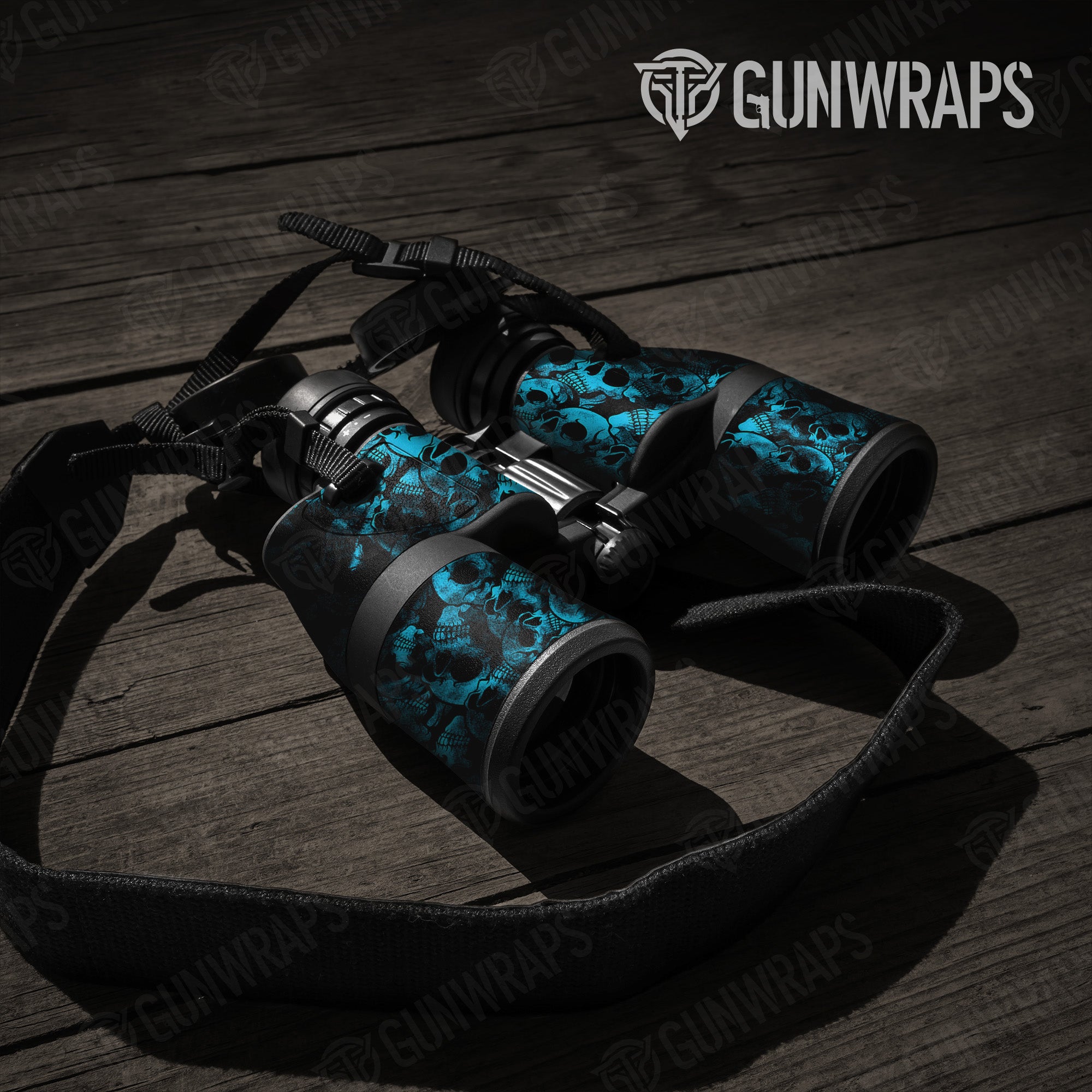 Binocular Skull Cyan Gun Skin Pattern