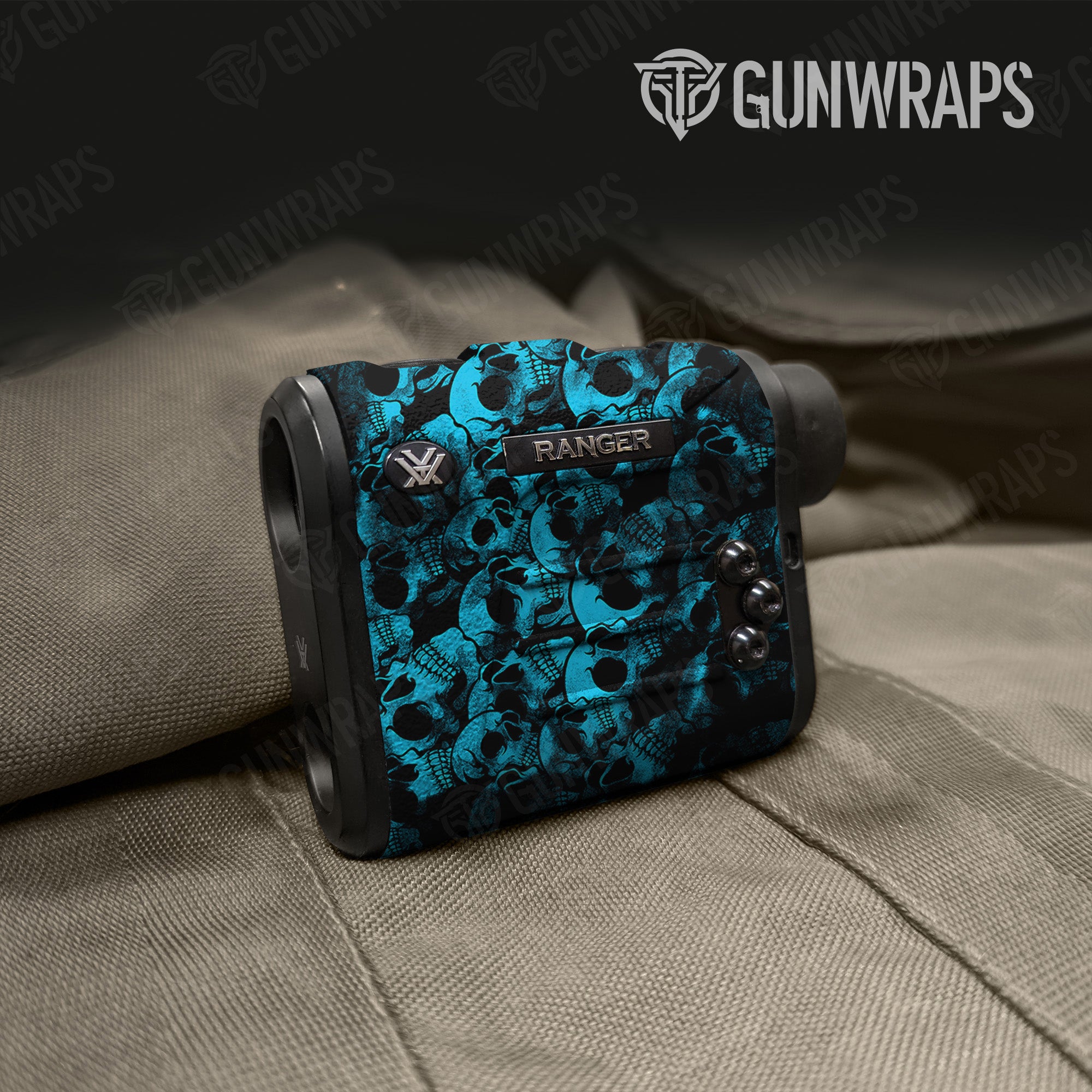 Rangefinder Skull Cyan Gun Skin Pattern