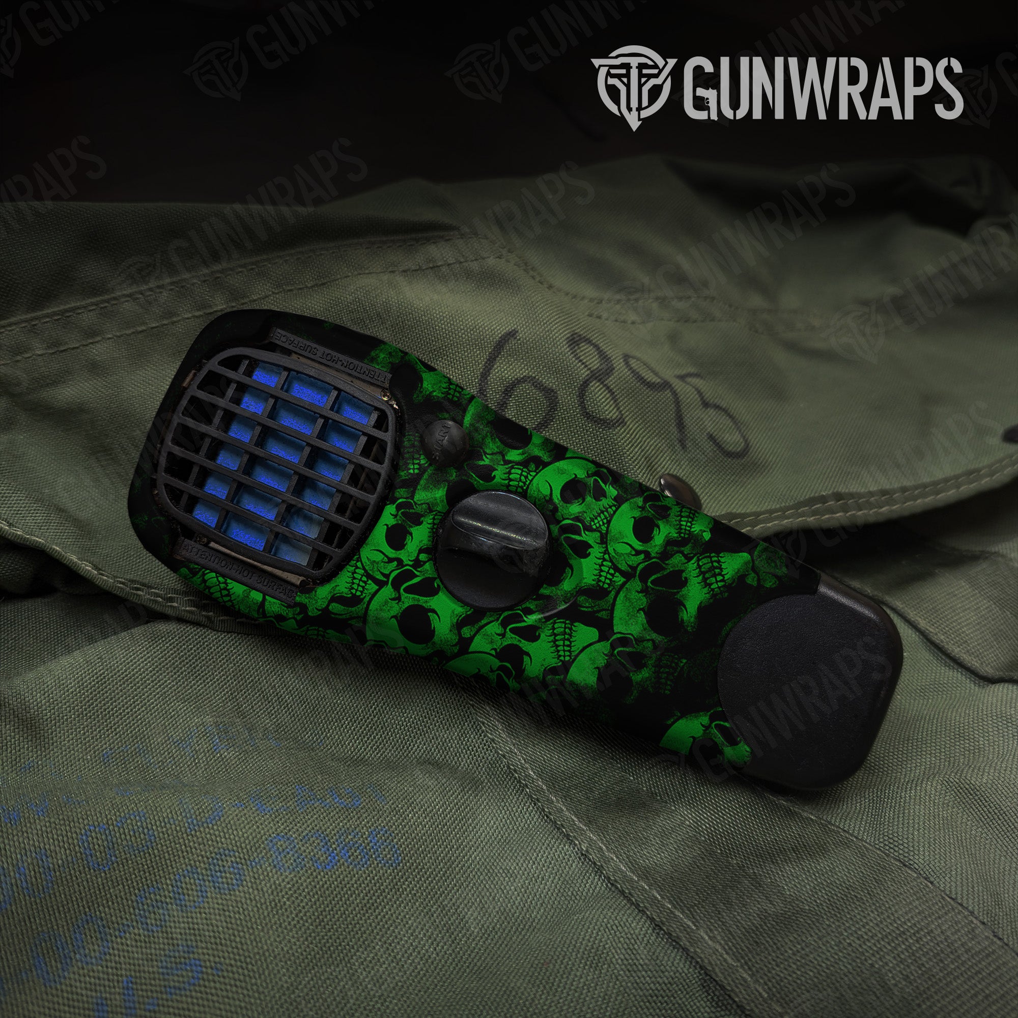 Thermacell Skull Green Gear Skin Pattern