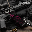 AR 15 Mag & Mag Well Skull Magenta Gun Skin Pattern