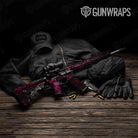 AR 15 Skull Magenta Gun Skin Pattern