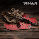 AK 47 Skull Orange Gun Skin Pattern