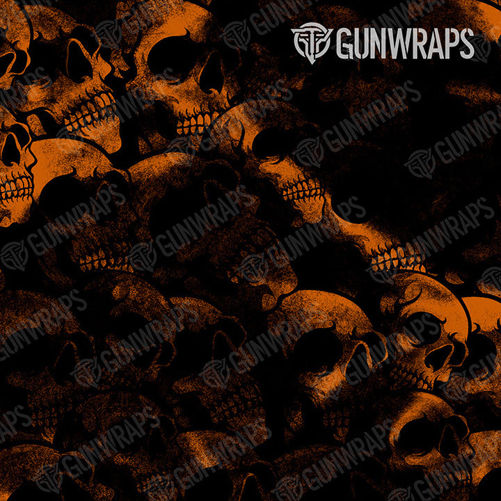 AK 47 Skull Orange Gun Skin Pattern