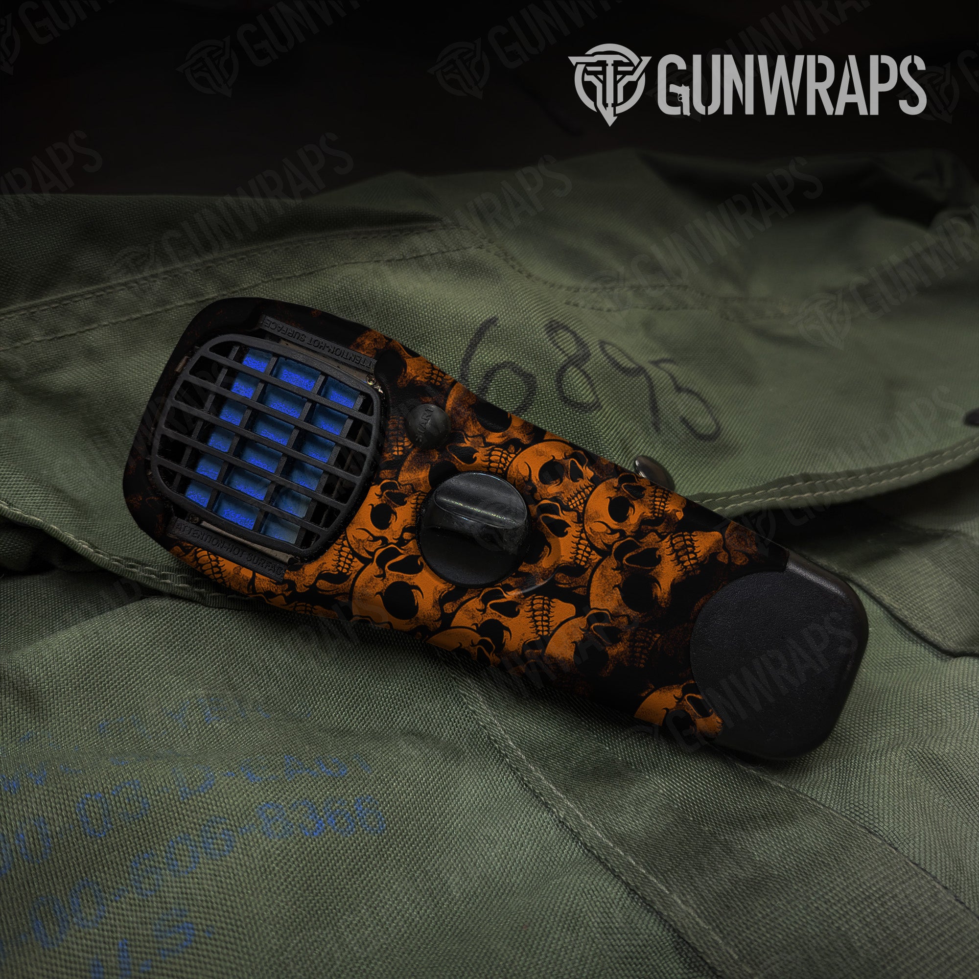 Thermacell Skull Orange Gear Skin Pattern