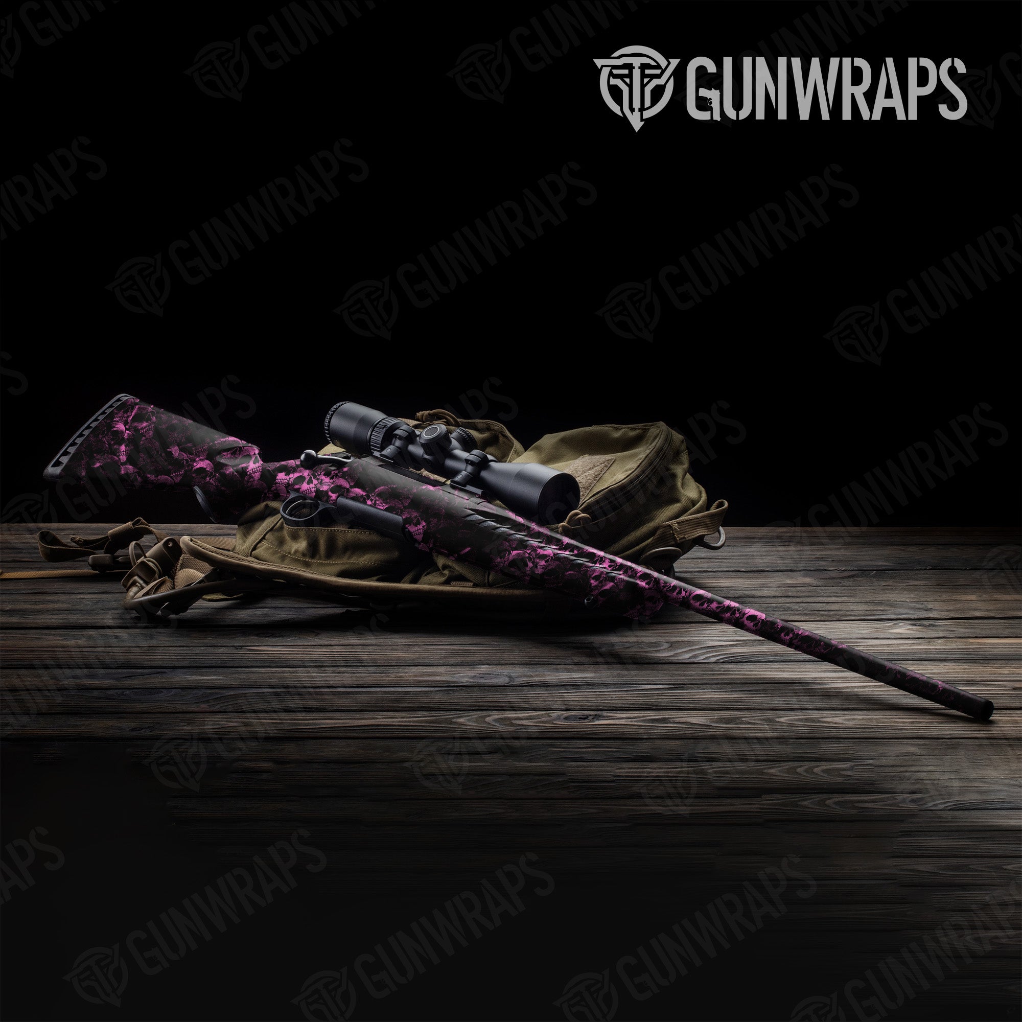 Rifle Skull Pink Gun Skin Pattern