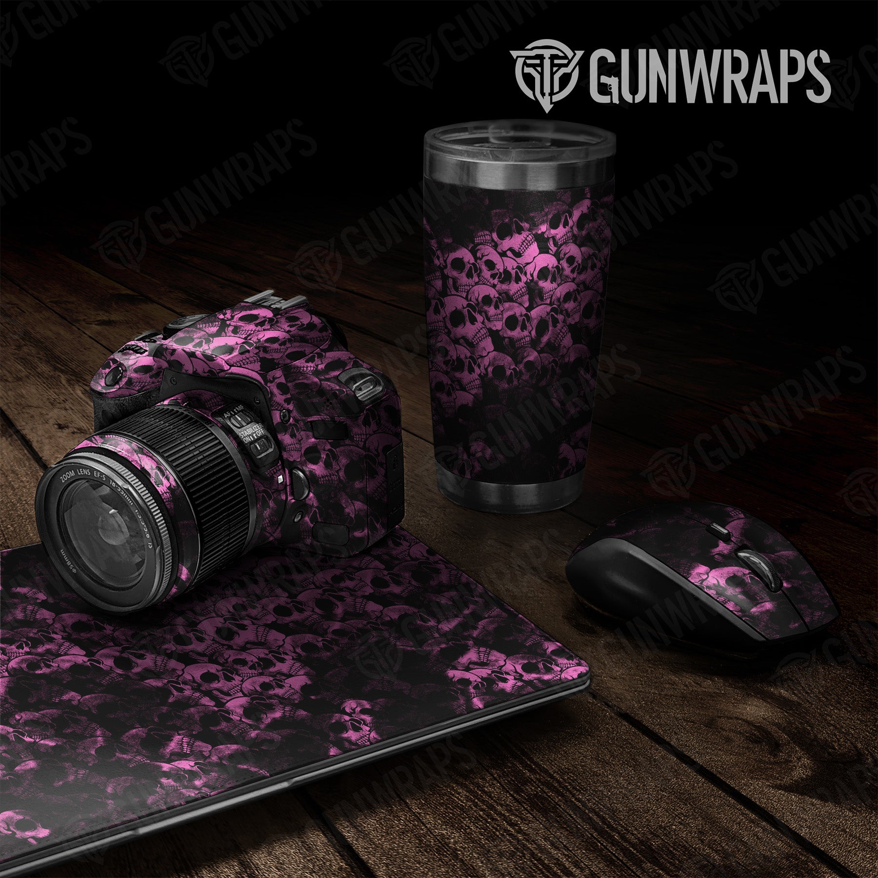 Universal Sheet Skull Pink Gun Skin Pattern