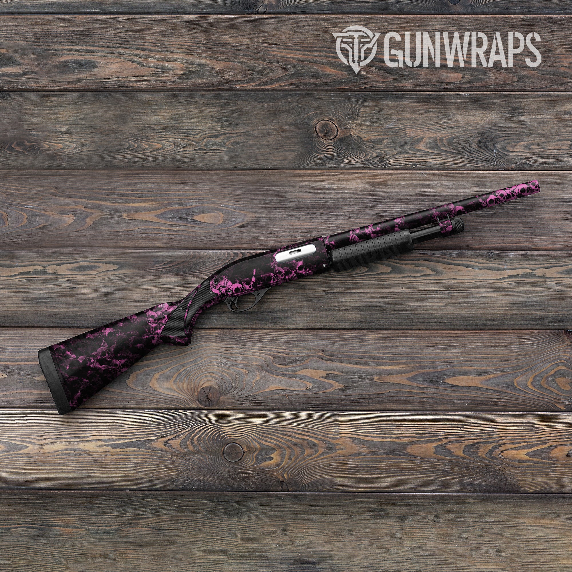 Shotgun Skull Pink Gun Skin Pattern