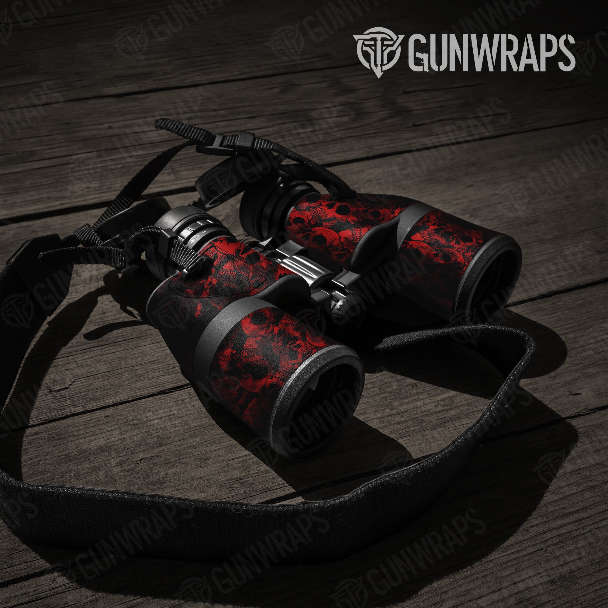 Binocular Skull Red Gun Skin Pattern