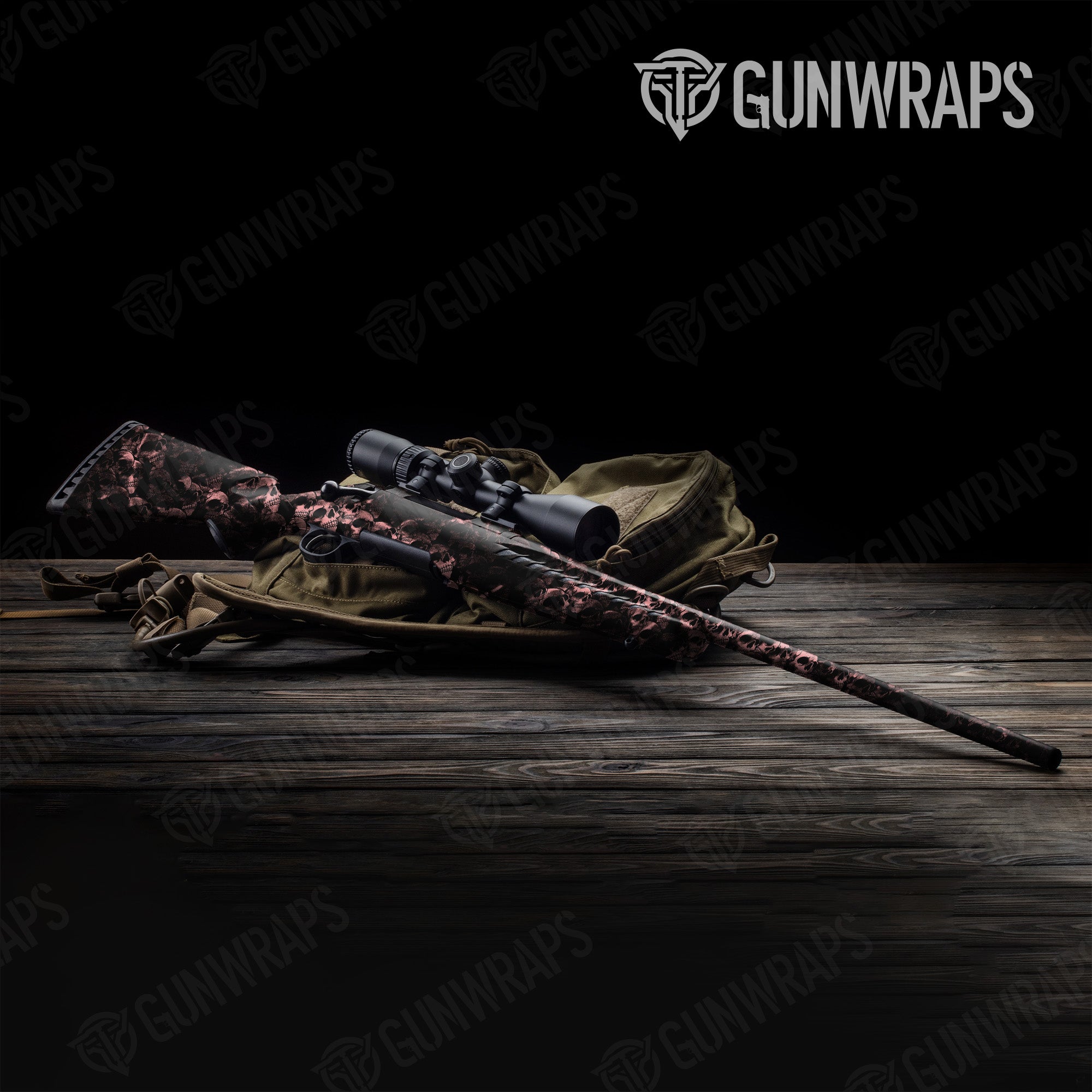 Rifle Skull Salmon Gun Skin Pattern