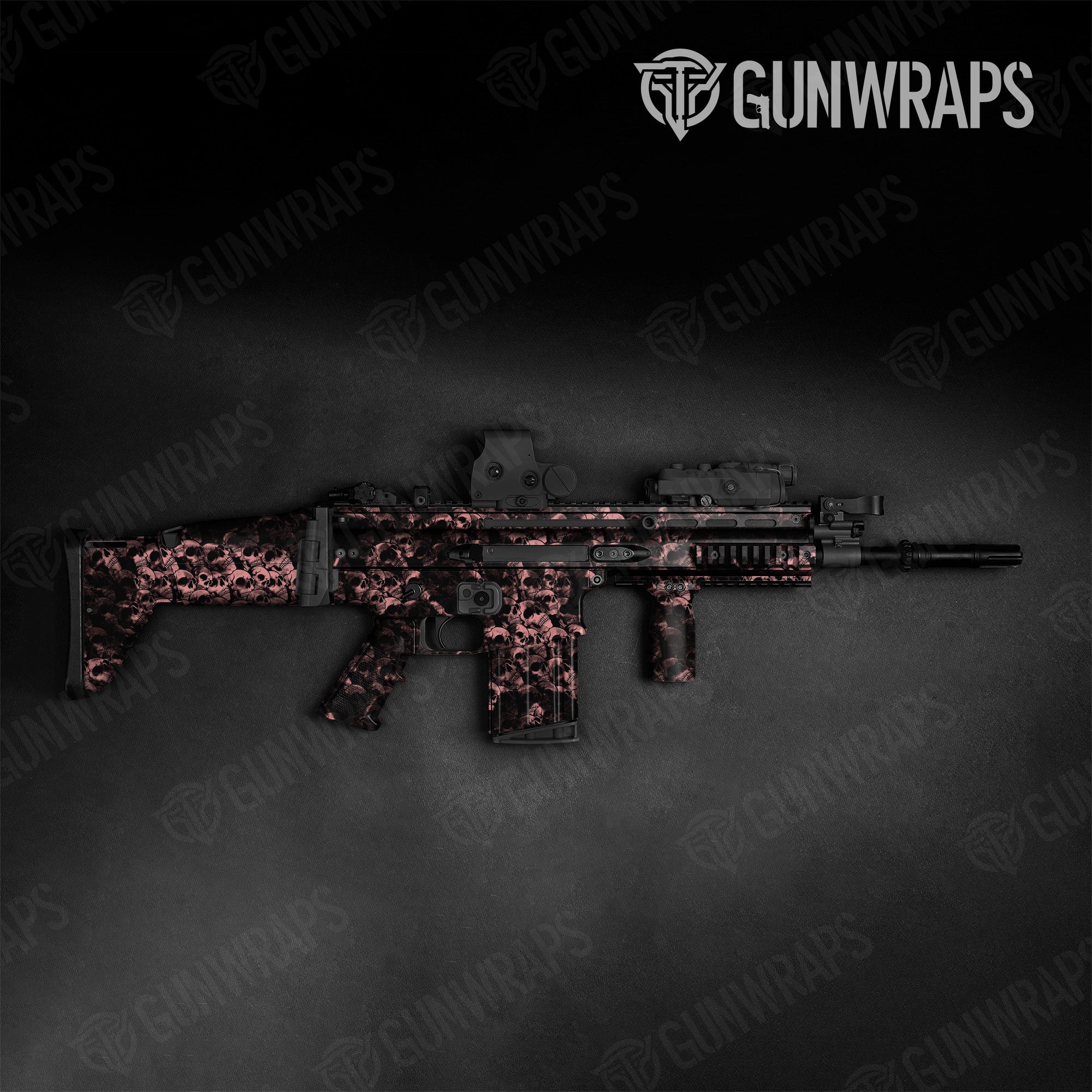 Tactical Skull Salmon Gun Skin Pattern