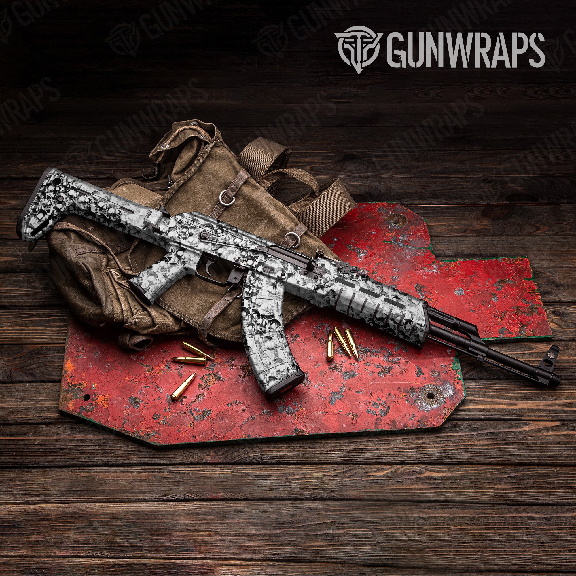 AK 47 Skull X-Ray Gun Skin Vinyl Wrap