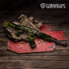 AK 47 Skull Yellow Gun Skin Pattern