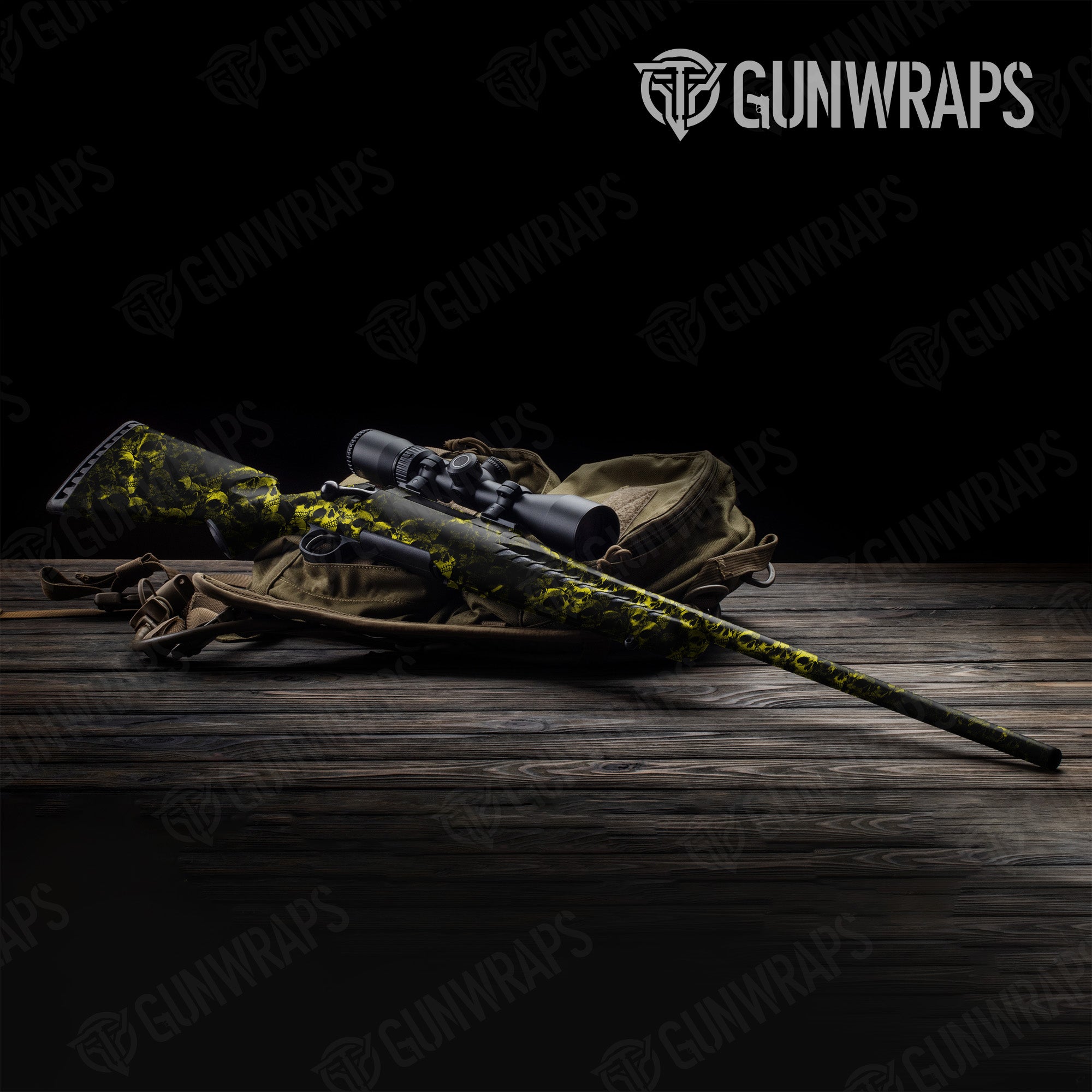 Rifle Skull Yellow Gun Skin Pattern