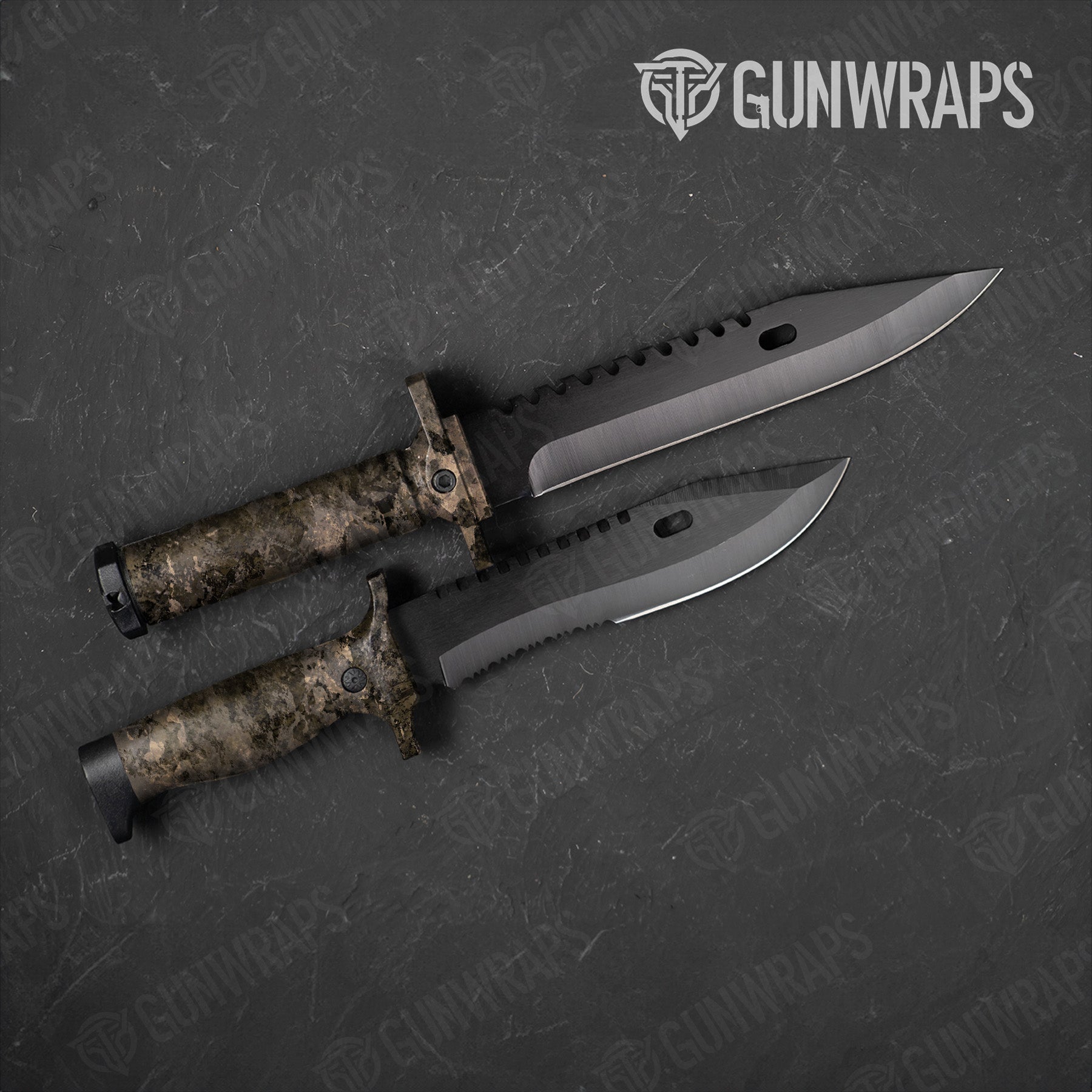 Knife Substrate Sepia Camo Gear Skin Vinyl Wrap Film