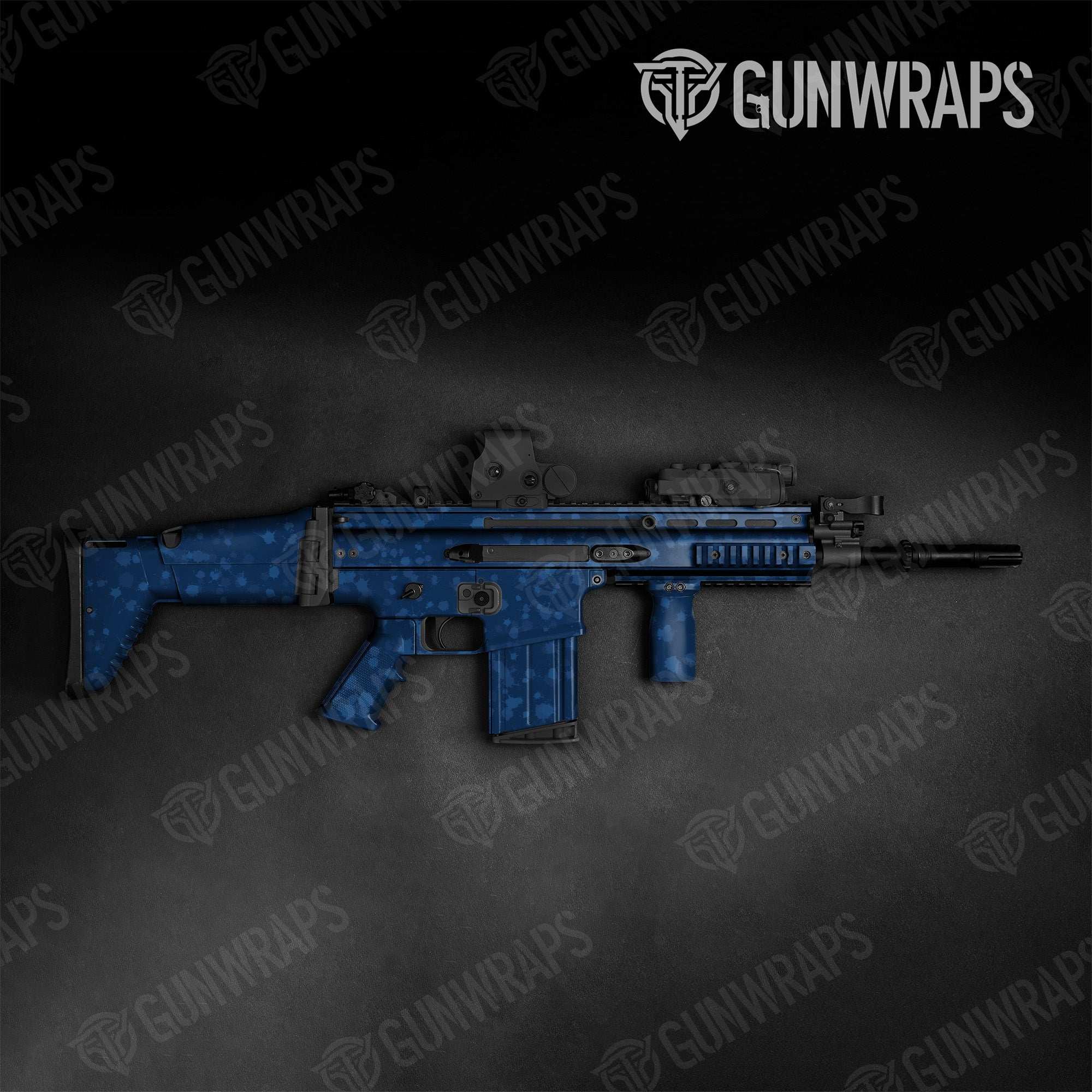 Tactical Paintball Elite Blue Gun Skin Vinyl Wrap