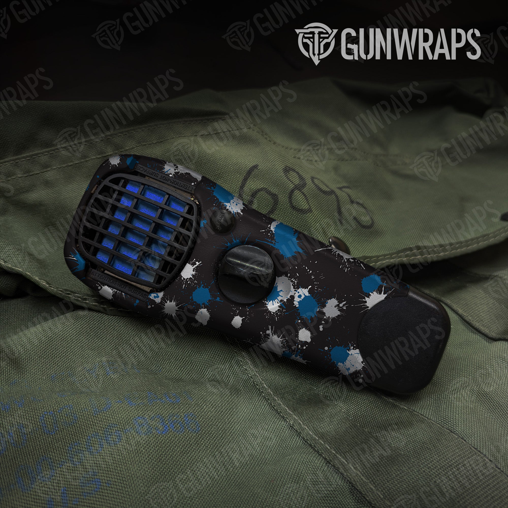 Thermacell Paintball Blue Tiger Gear Skin Vinyl Wrap