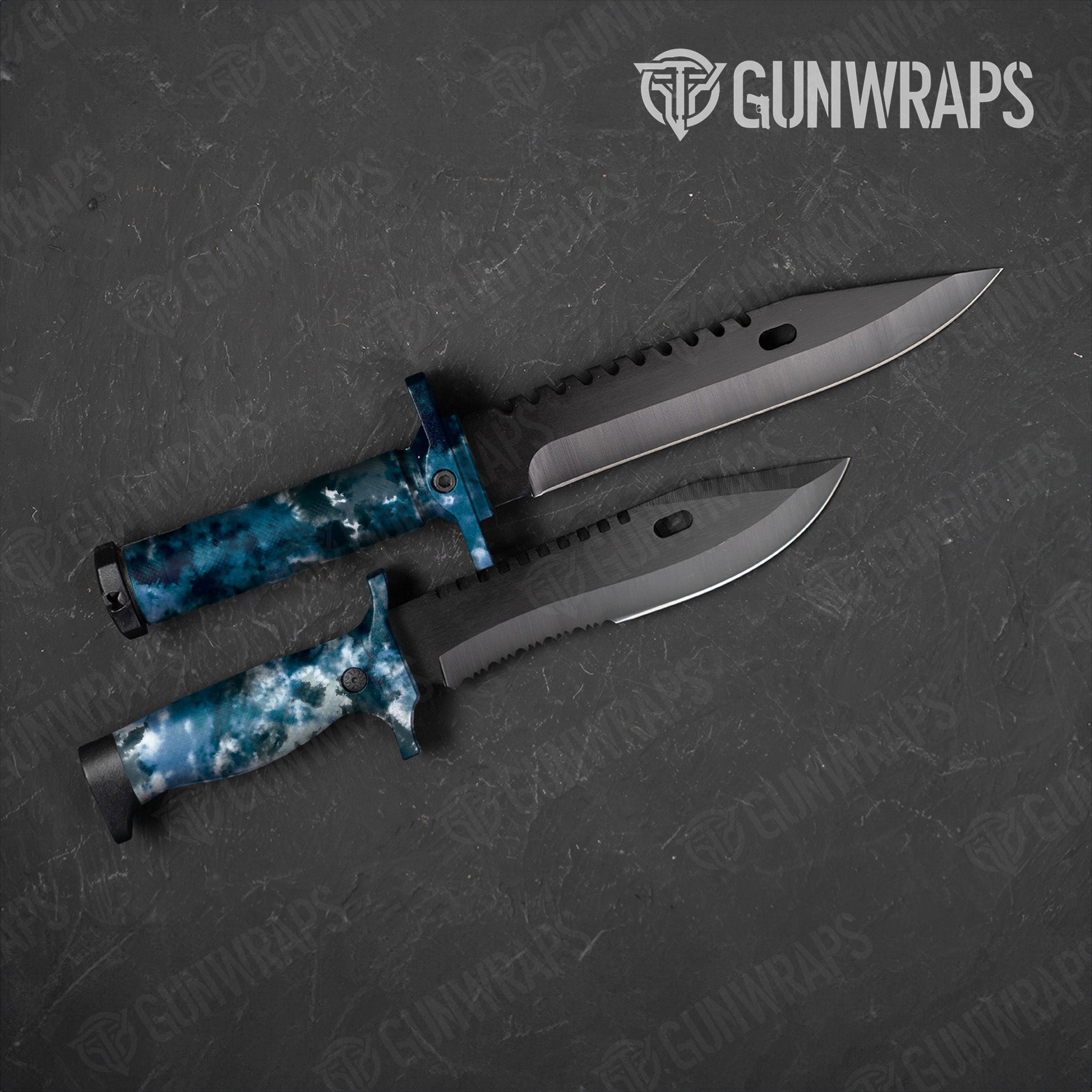 Tie Dye Acid Wash Knife Gear Skin Vinyl Wrap