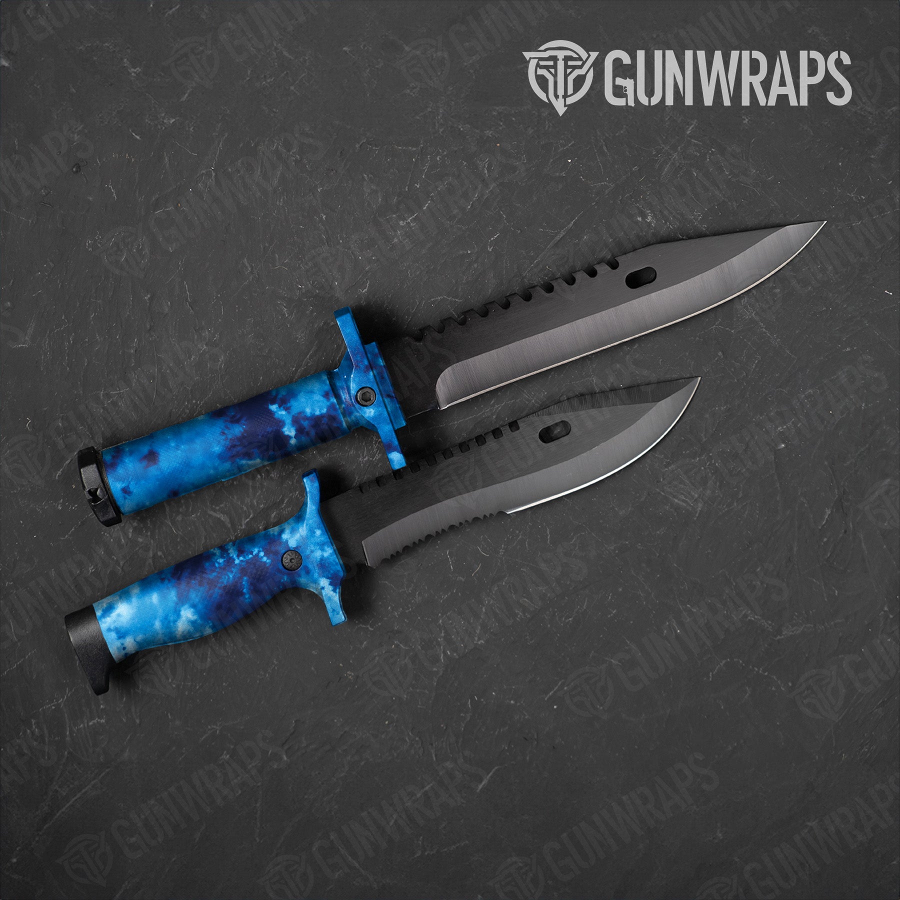 Tie Dye Ocean Breeze Knife Gear Skin Vinyl Wrap