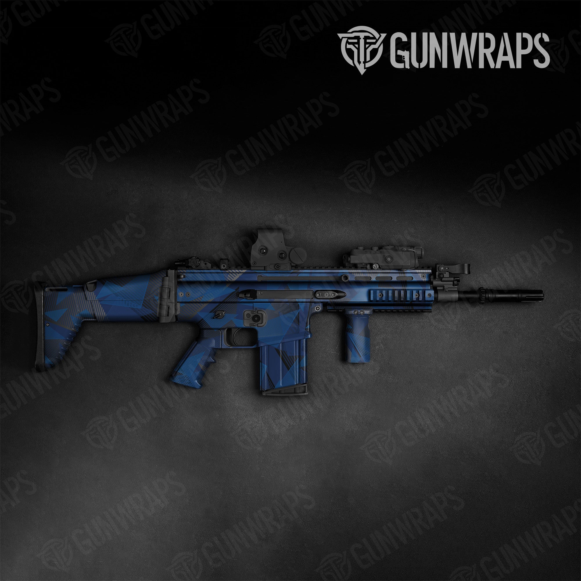 Tactical Trigon Elite Blue Gun Skin Pattern