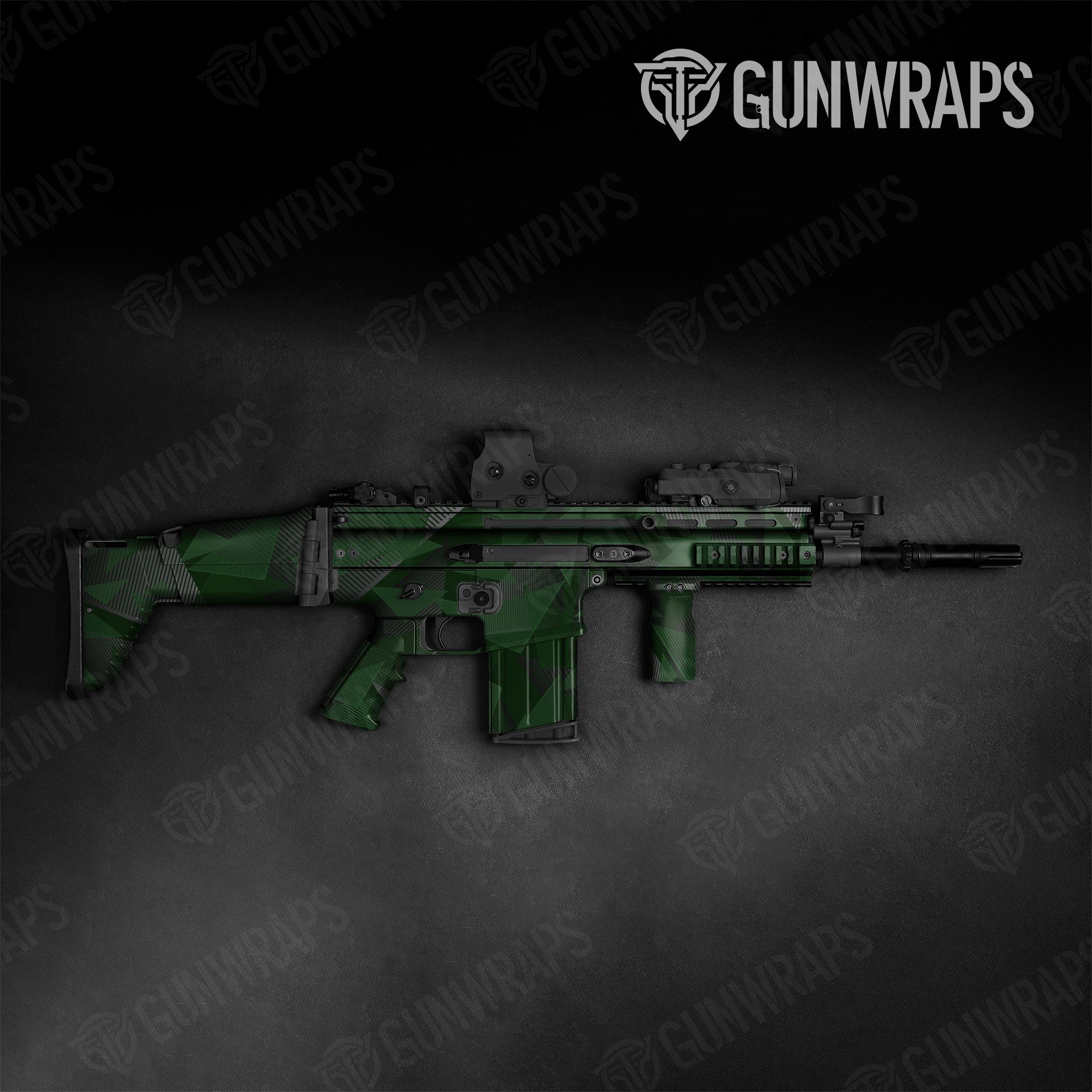 Tactical Trigon Elite Green Gun Skin Pattern