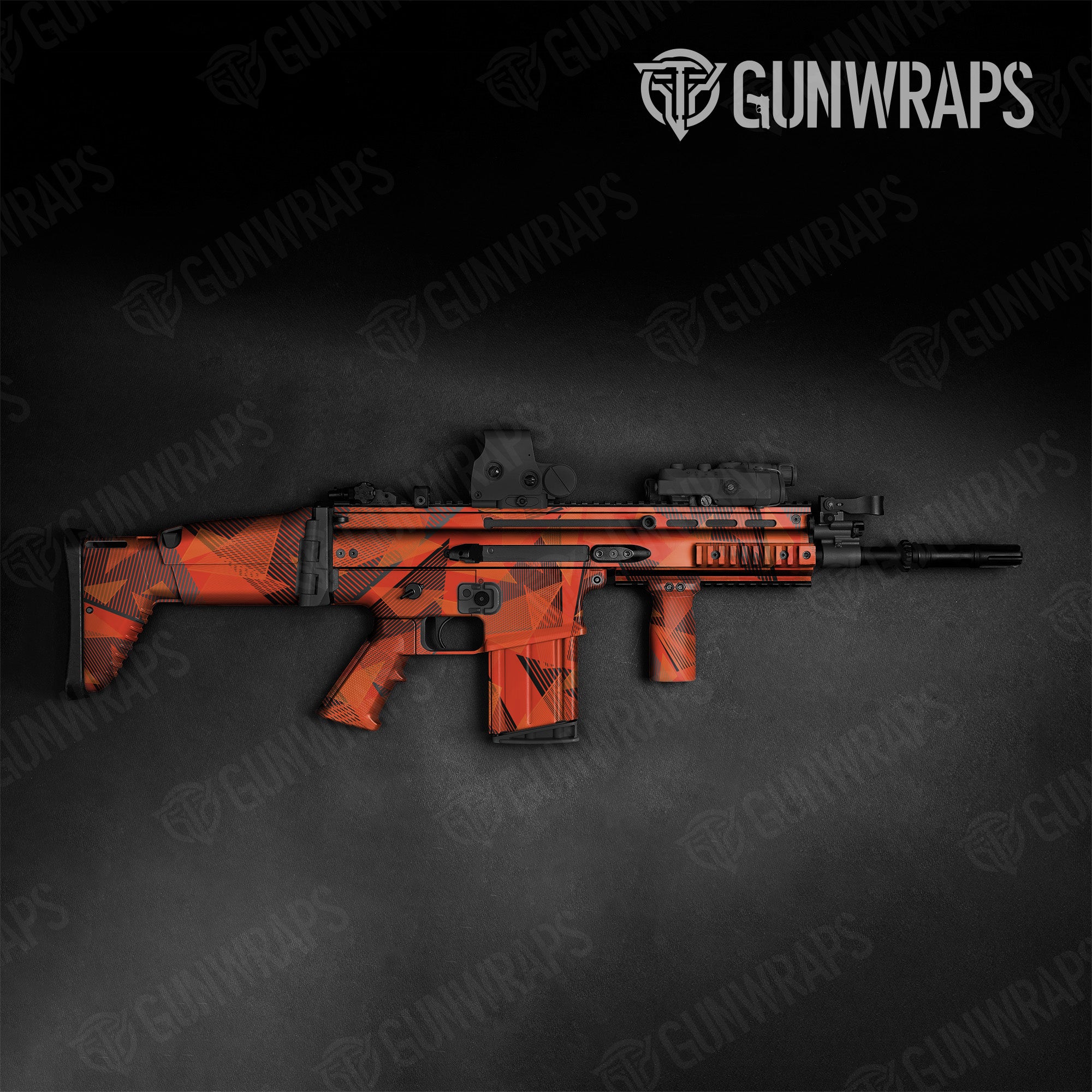 Tactical Trigon Elite Orange Gun Skin Pattern