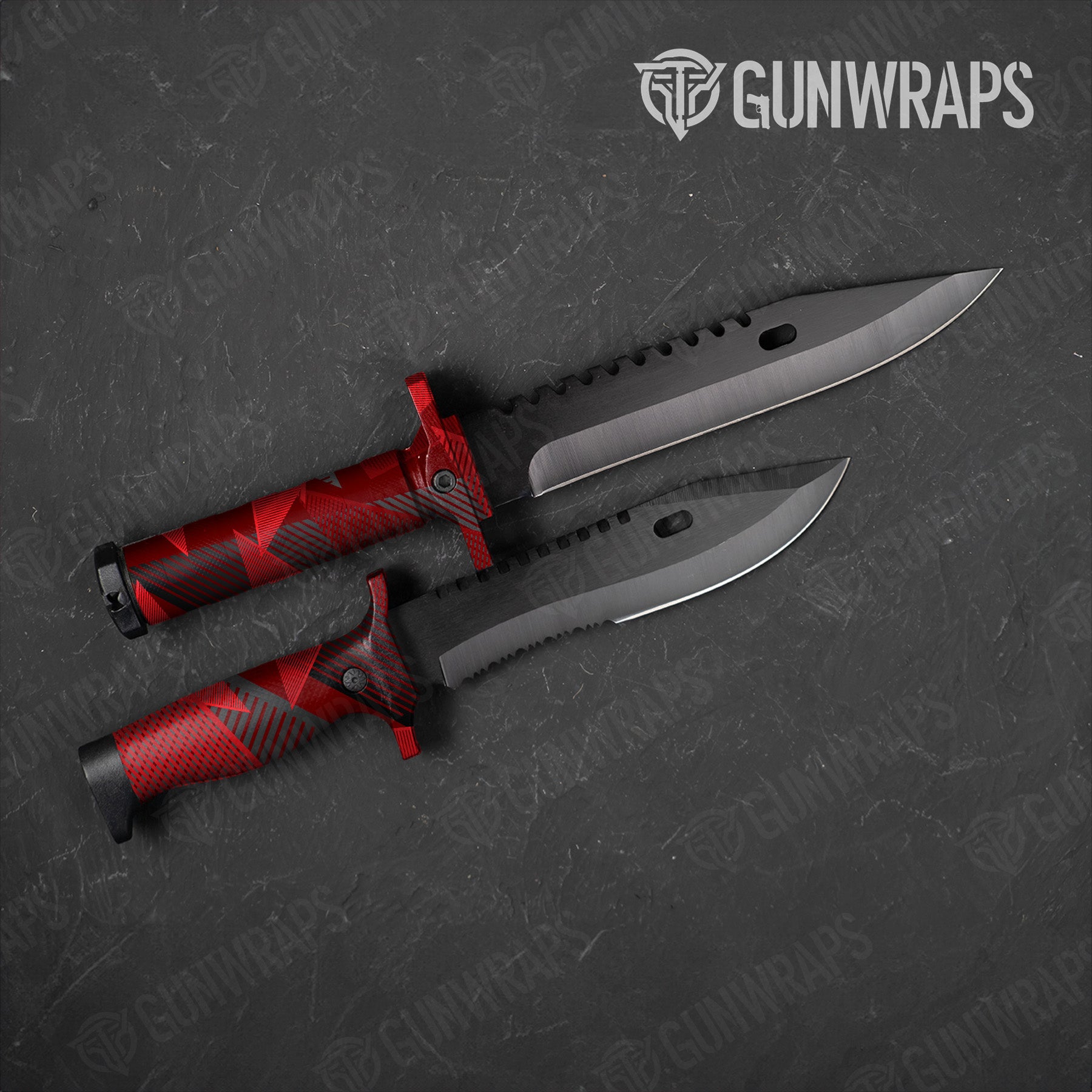 Knife Trigon Elite Red Gun Skin Pattern