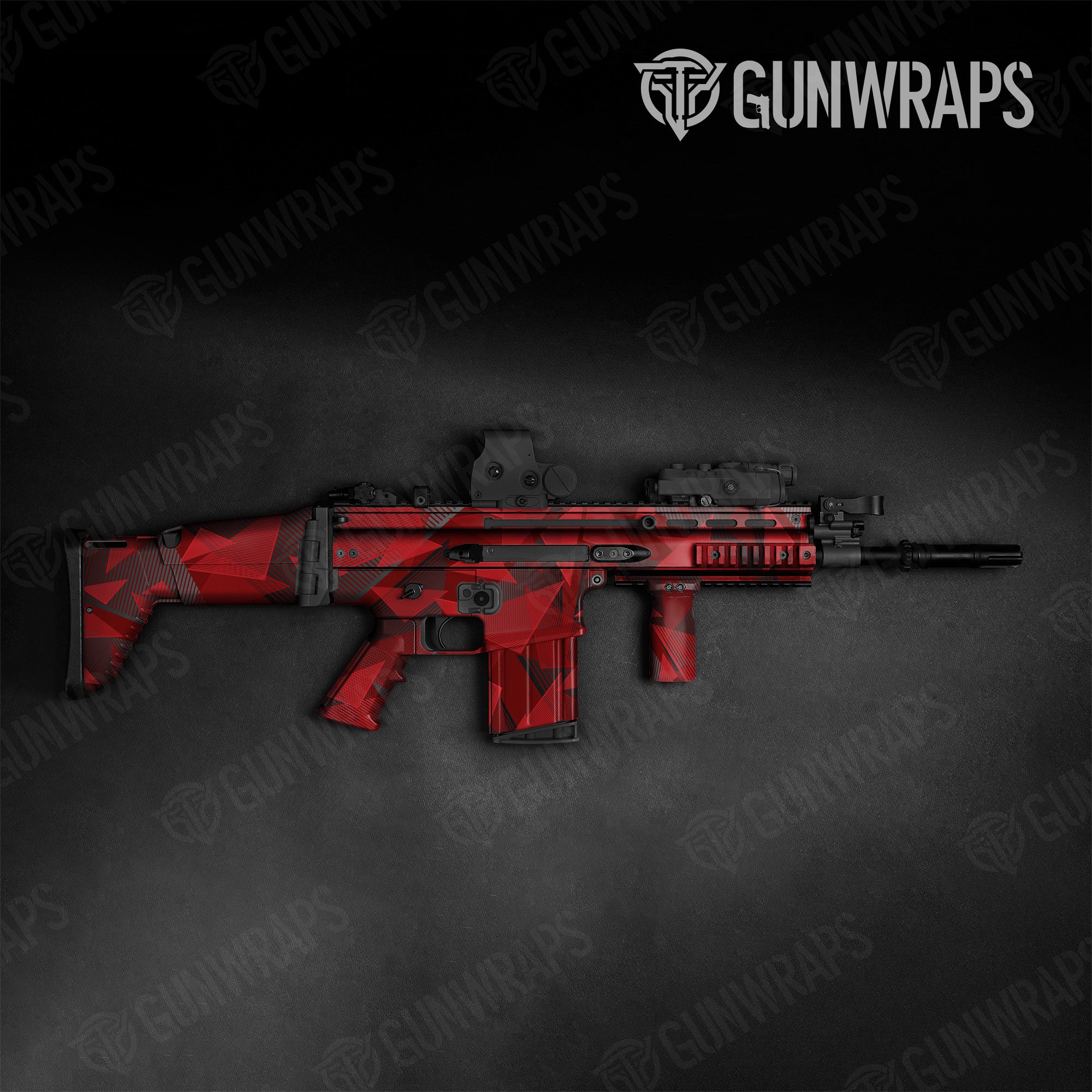 Tactical Trigon Elite Red Gun Skin Pattern