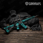 AR 15 Trigon Elite Tiffany Blue Gun Skin Vinyl Wrap