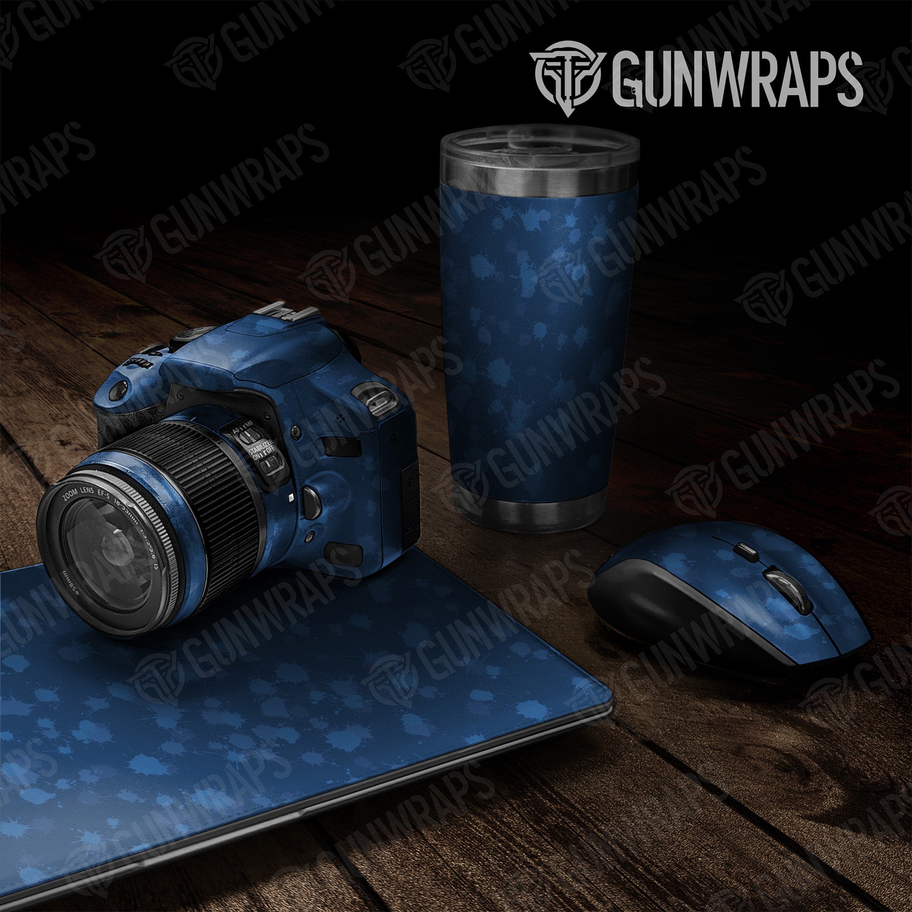 Universal Sheet Paintball Elite Blue Gun Skin Vinyl Wrap