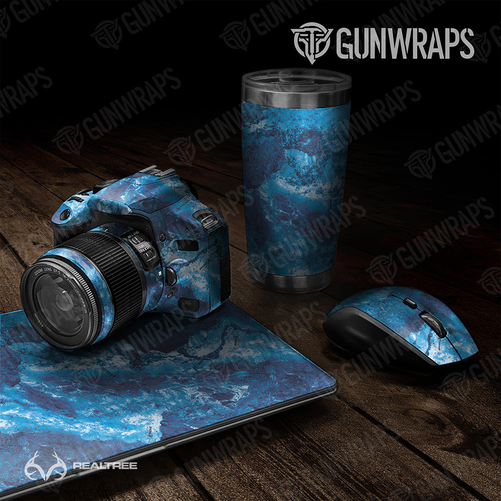 Universal Sheet Realtree XTREME Dark Blue Camo Gun Skin Vinyl Wrap