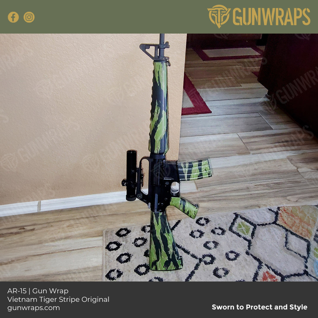 ar 15 tiger stripe vinyl skin