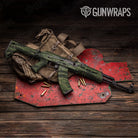 AK 47 Vietnam Tiger Stripe Army Green Gun Skin Vinyl Wrap