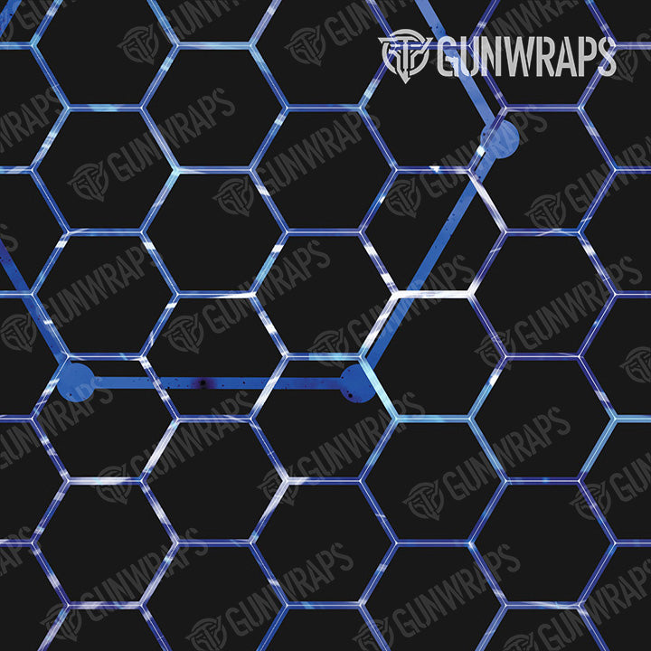 Rifle Vivid Hex Blue Gun Skin Pattern