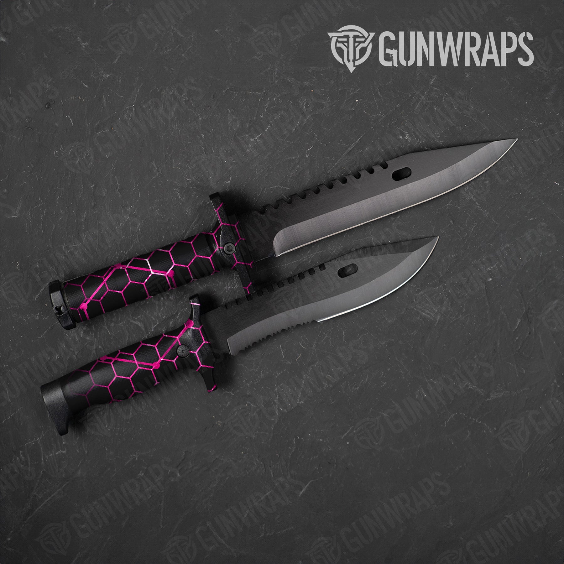 Vivid Hex Magenta Knife Gear Skin Vinyl Wrap