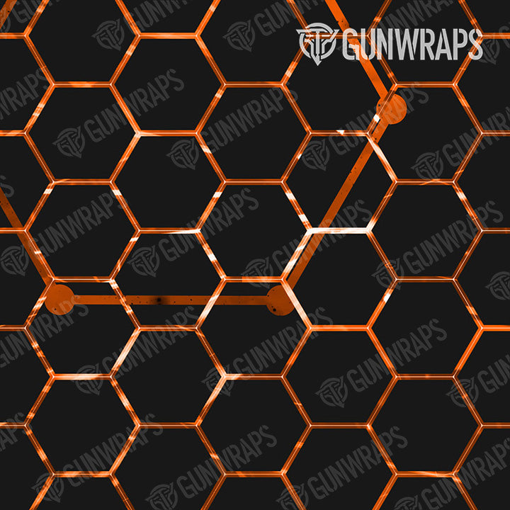 Pistol & Revolver Vivid Hex Orange Gun Skin Pattern