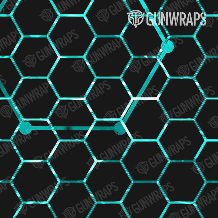 AR 15 Vivid Hex Tiffany Blue Gun Skin Pattern